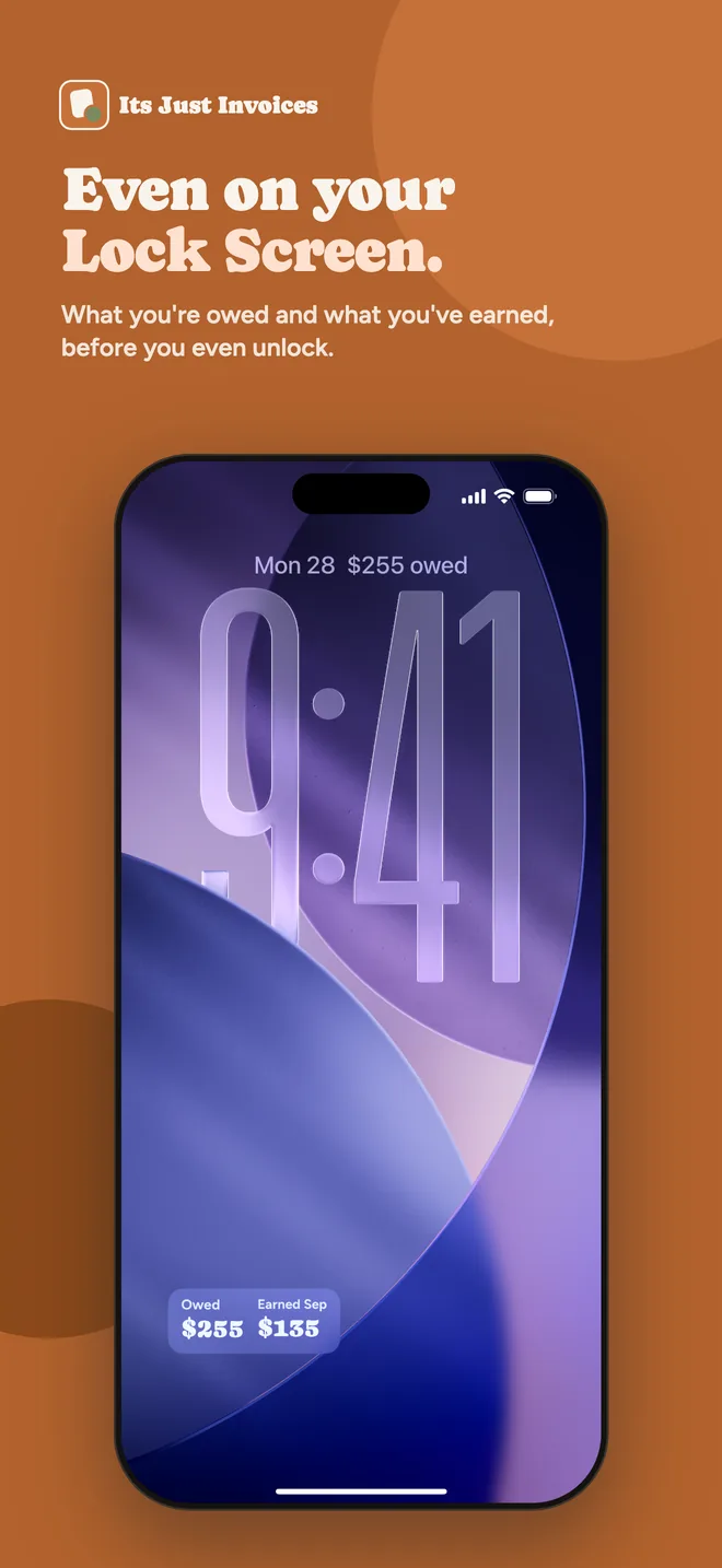Even on your Lock Screen. What you’re owed and what you’ve earned, before you even unlock.